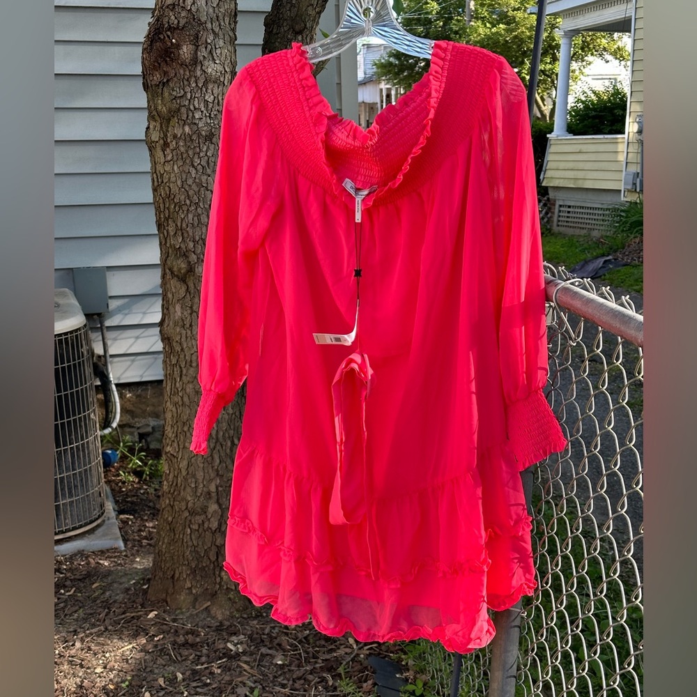 BCBGeneration off shoulder mini ruffle dress